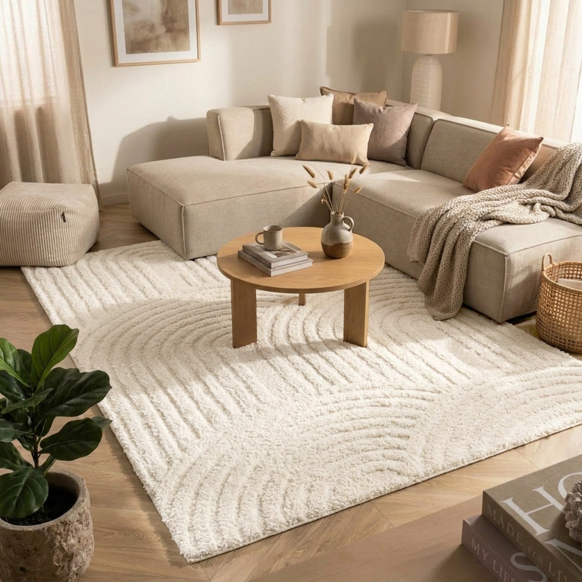 Scandinavisch vloerkleed - Lova Arches Creme
