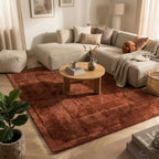 Scandinavian Rug - Lova Border Terracotta
