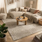 Scandinavisch vloerkleed - Lova Frames Beige