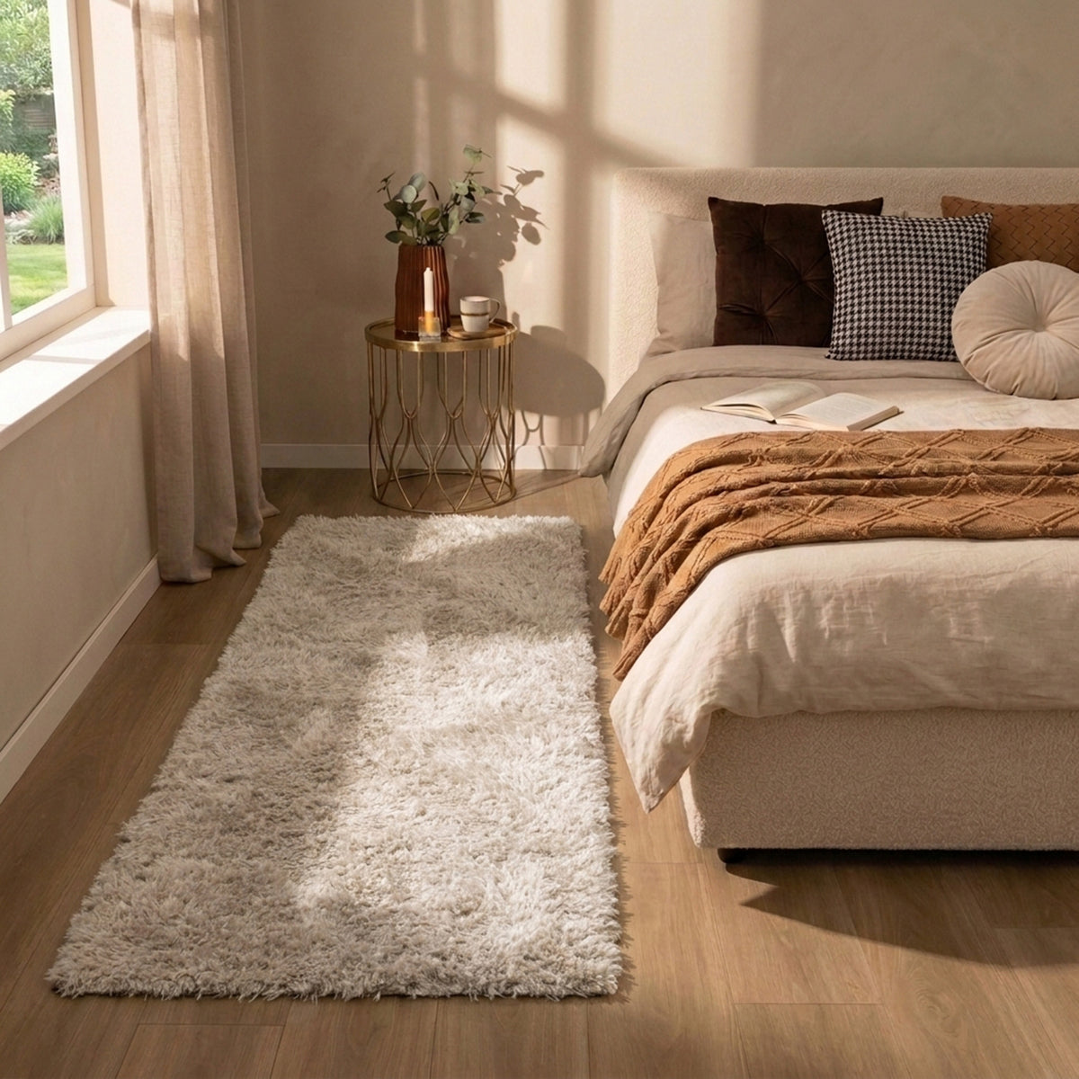 Tapis de couloir lavable - Blaze Beige/Gris