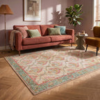 Vintage vloerkleed - Sage Grid Groen