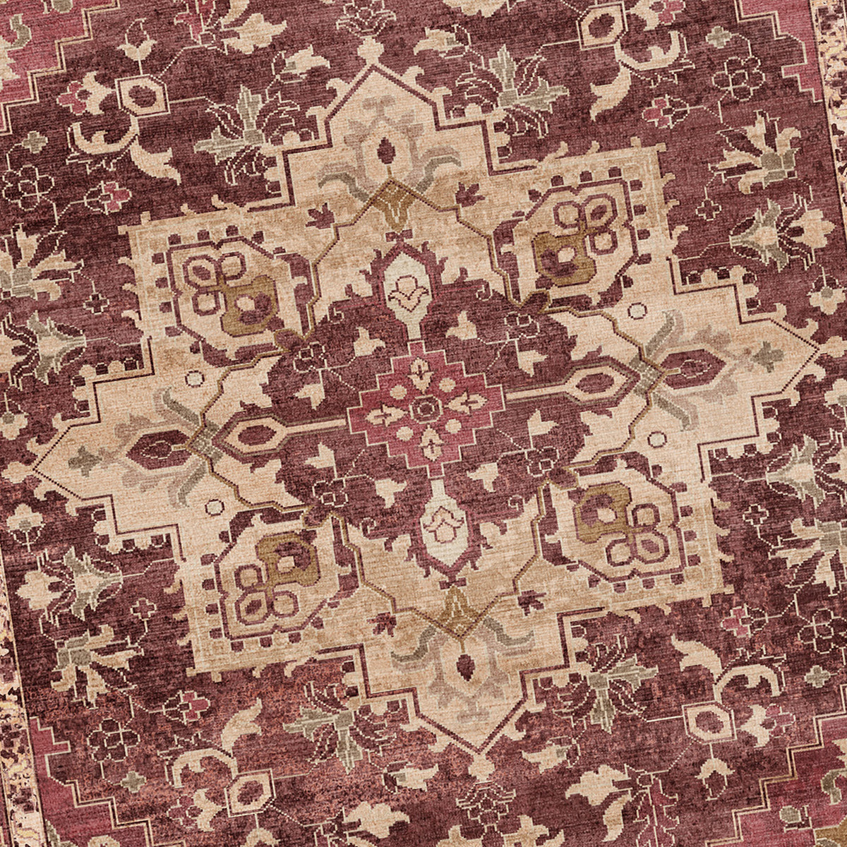Vintage vloerkleed - Sage Medallion Red