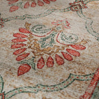 Vintage vloerkleed - Sage Grid Groen