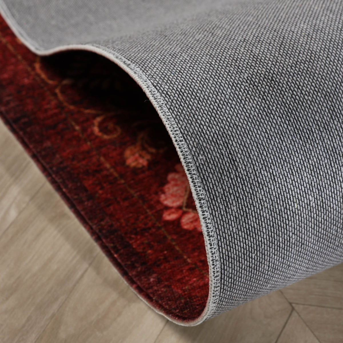 Vintage rug - Sage Grid Red