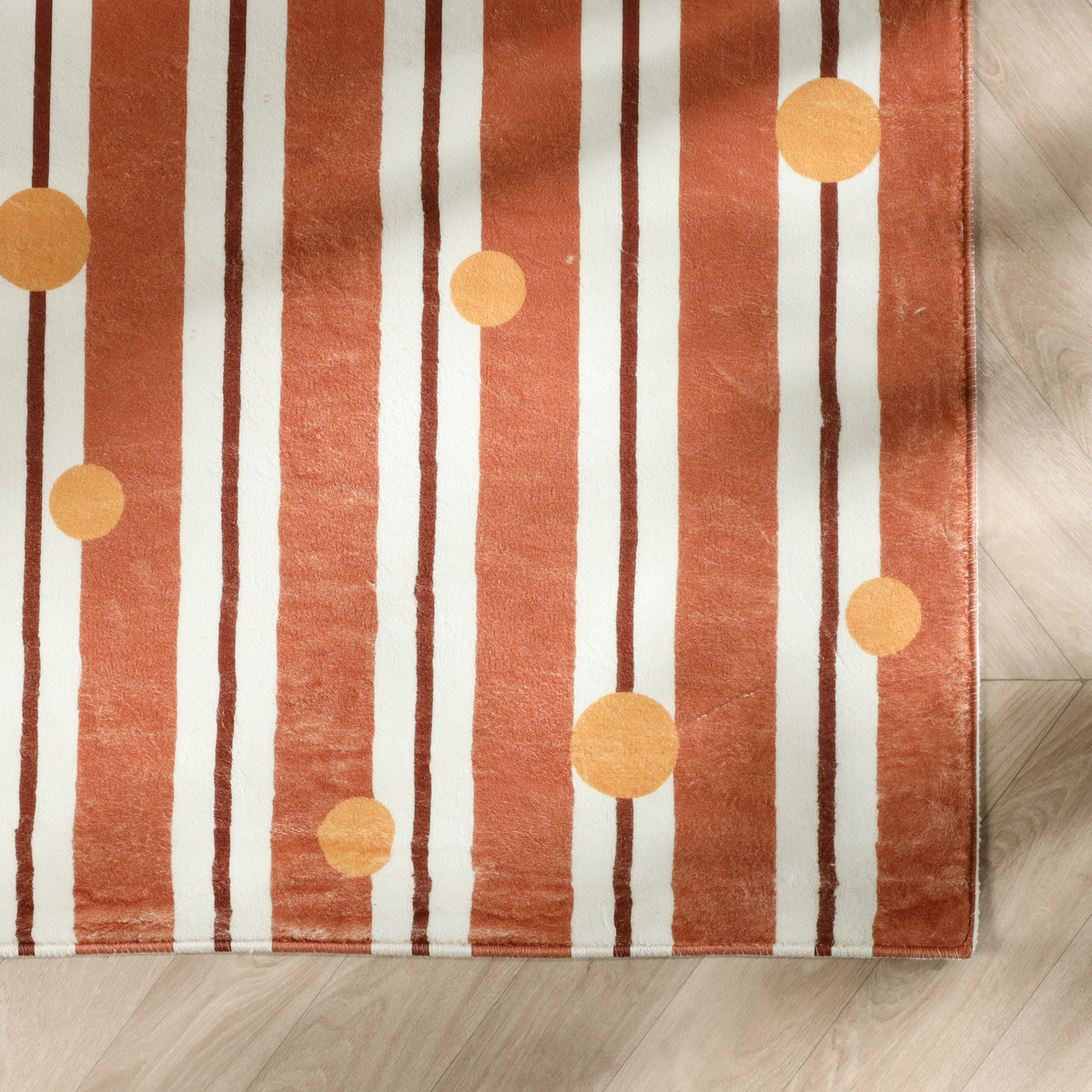Wasbaar kindervloerkleed - Billy Dots Terracotta
