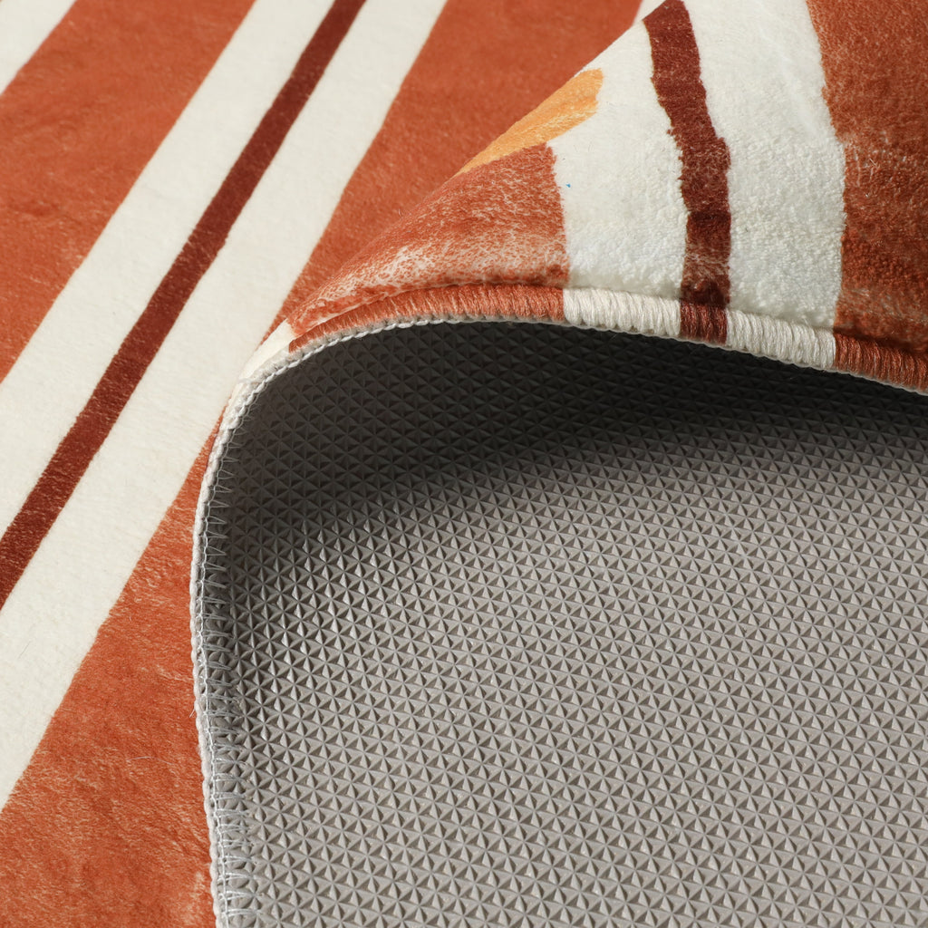 Wasbaar kindervloerkleed - Billy Dots Terracotta