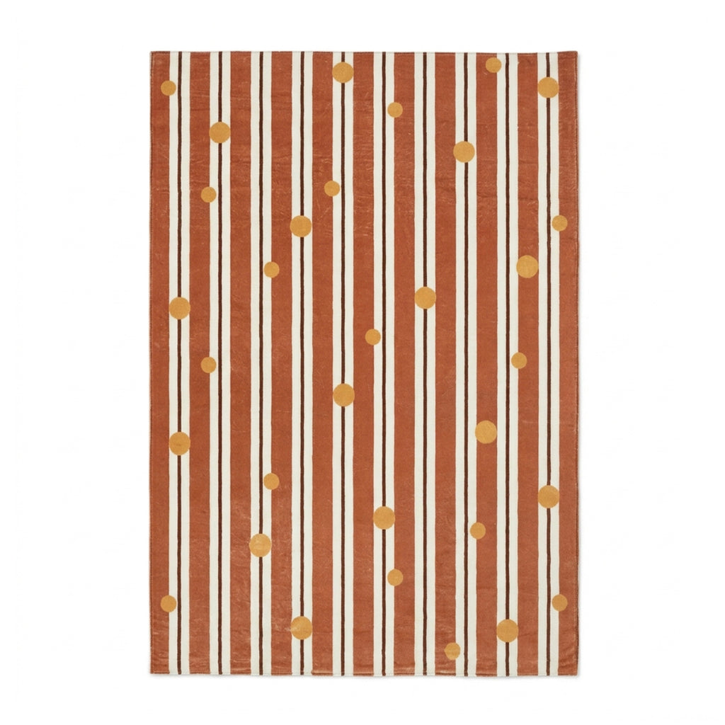 Wasbaar kindervloerkleed - Billy Dots Terracotta