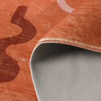 Wasbaar kindervloerkleed - Billy Shapes Terracotta