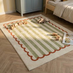 Washable children’s rug - Billy Stripes Green