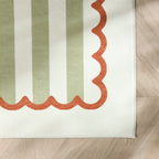 Washable children’s rug - Billy Stripes Green