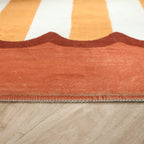 Wasbaar kindervloerkleed - Billy Stripes Terracotta