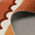Wasbaar kindervloerkleed - Billy Stripes Terracotta