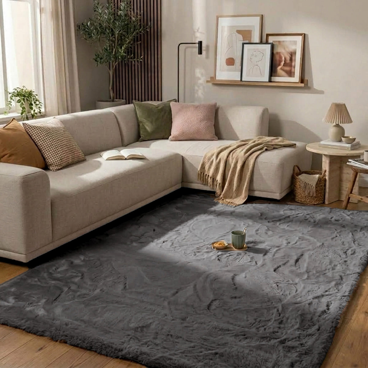 Tapis doux à poils longs - Comfy Supreme Anthracite