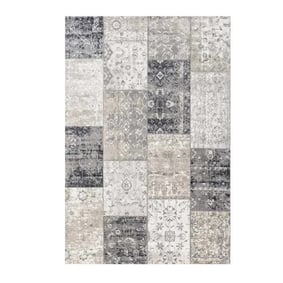 Vintage vloerkleed - Patchwork Grijs - product