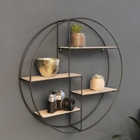 Industrieel vintage wandrek - Rond - product