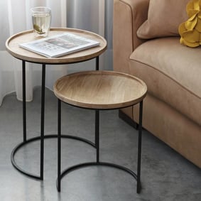 Bijzettafel Halve Maan set 2