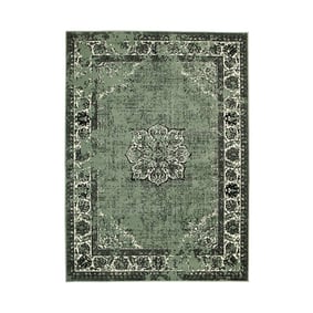Vintage vloerkleed - Wonder Groen/Zwart - sfeer