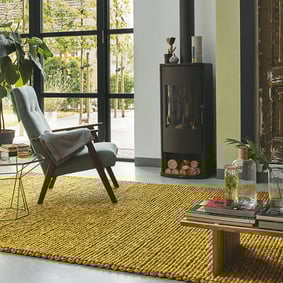 Wollen vloerkleed - Cobble  Okergeel 29206