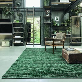 Wollen vloerkleed - Cobble Groen 29207