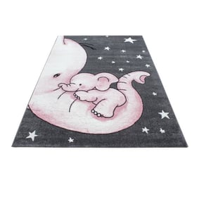 Kindervloerkleed - Anna Olifant Roze - sfeer