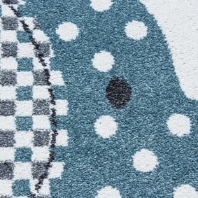 Rond Kindervloerkleed - Anna Olifant Paraplu Blauw - product