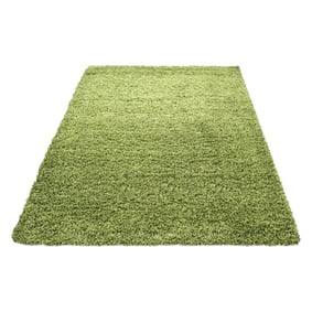 Hoogpolig vloerkleed - Life Groen - sfeer