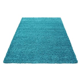 Hoogpolig vloerkleed - Life Turquoise - sfeer
