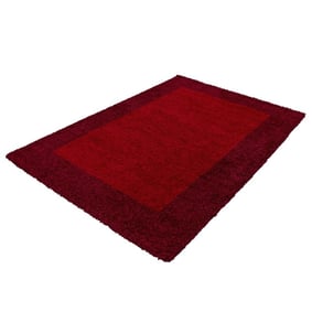 Hoogpolig vloerkleed - Edge Rood - sfeer
