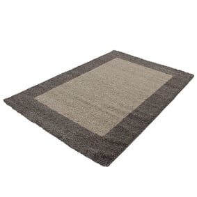 Hoogpolig vloerkleed - Edge Taupe - sfeer