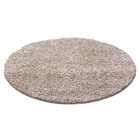 Rond Hoogpolig vloerkleed - Life Beige