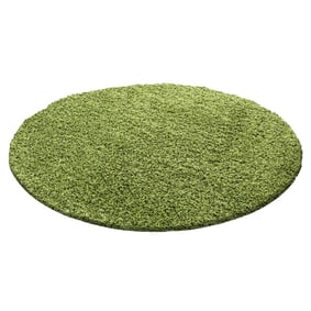 Rond Hoogpolig vloerkleed - Life Groen
