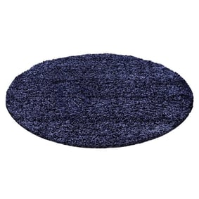 Rond Hoogpolig vloerkleed - Life Blauw 