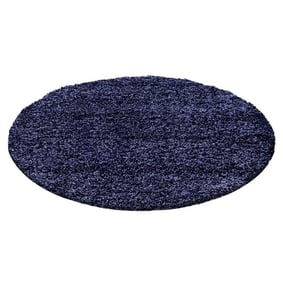 Rond Hoogpolig vloerkleed - Life Blauw