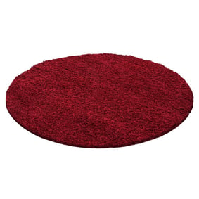 Rond Hoogpolig vloerkleed - Life Rood
