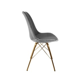 Stoel Velvet Grijs - Goud frame - sfeer