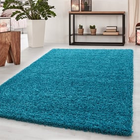 Hoogpolig vloerkleed - Sade Turquoise