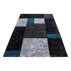 Modern vloerkleed - Tetris Turquoise 1330 - sfeer