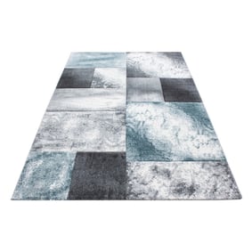 Modern vloerkleed - Tetris Blauw 1710 - sfeer
