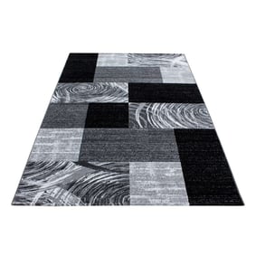 Modern vloerkleed - Jena Zwart 9220 - sfeer