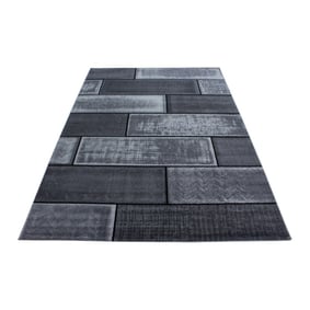 Modern vloerkleed - Plus Zwart 8007 - sfeer