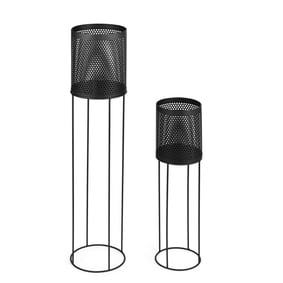 Metalen Plantenbak - June Zwart 2/set - product