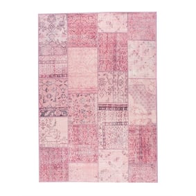 Patchwork vloerkleed - Estate Roze - product