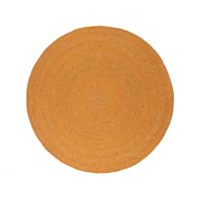 Rond wollen vloerkleed - Wise Geel No. 378 - sfeer