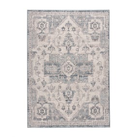Vintage vloerkleed - Inspire Creme/Blauw No. 215 - sfeer