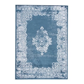 Vintage Vloerkleed - Adore Medaillon Blauw - product