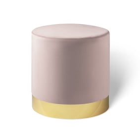 Velvet poef - Beau Deluxe Oud Roze