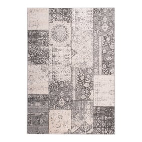 Patchwork vloerkleed - Deep Taupe/Grijs - product