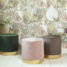 Velvet poef - Beau Deluxe Oud Roze - product