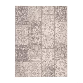 Patchwork vloerkleed - Miracle Grijs/Bruin - sfeer