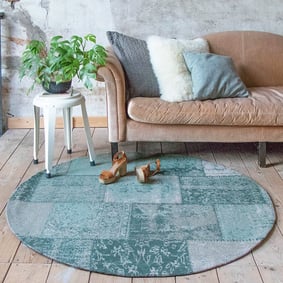 Rond patchwork vloerkleed - Dreams Mint